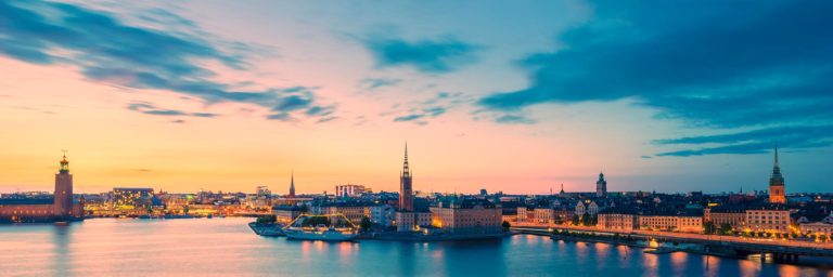 Stockholm, Sweden - Evening Panorama of the City