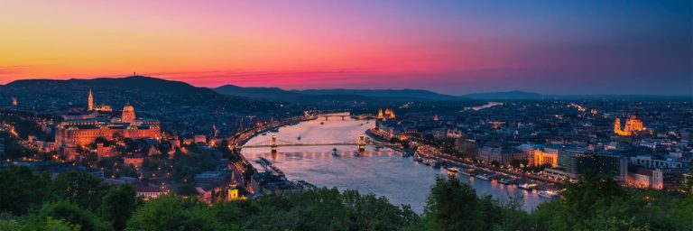 Panorama of Budapest at Sunset, Hungary