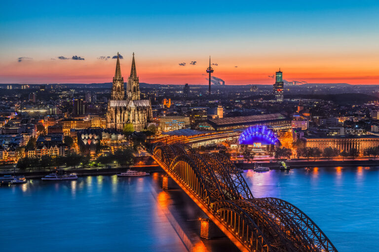 Cologne, Germany - Panorama of the City at Sunset