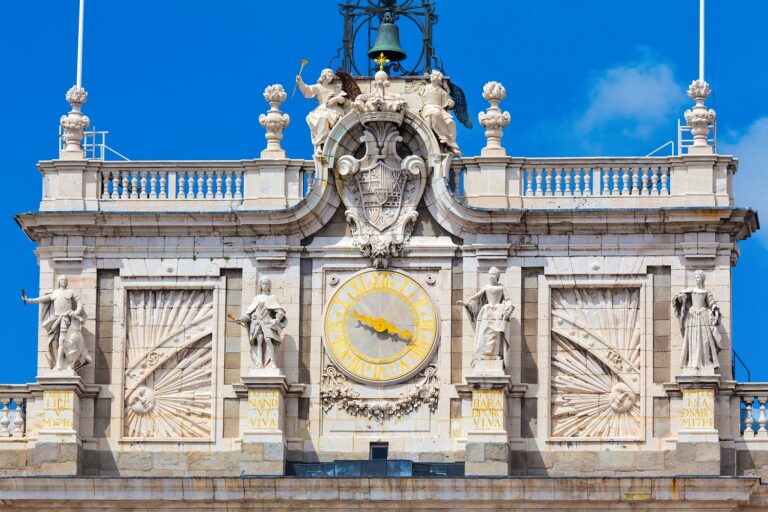 Detail of the Royal Palace in Madrid, Spain